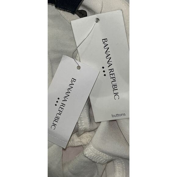 Banana Republic Mock Neck Open Back Top Blouse - Cream - Size: M -Excellent - Picture 5 of 10